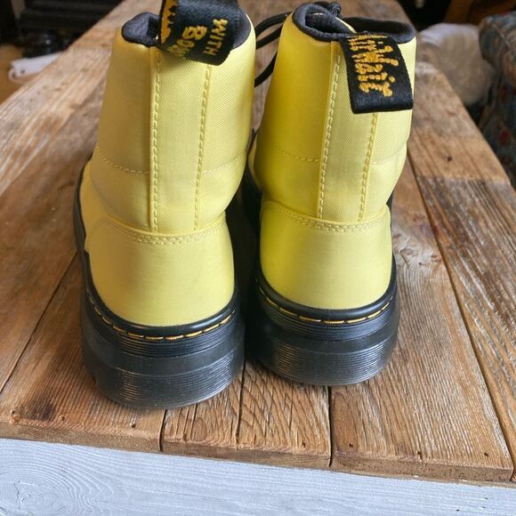 Dr. Martens Lemon Yellow Cyclone Nylon Combs Utility Boots - Picture 6 of 11